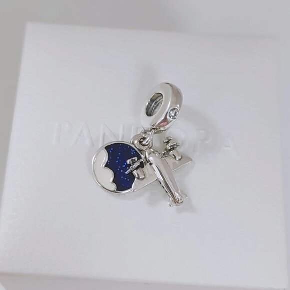 Pandora Propeller Plane Dangle Charm S925 Silver with box - Picture 5 of 7